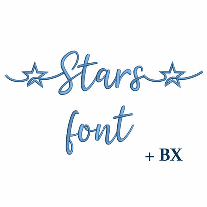 Stars - Embroidery font