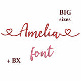 Amelia Large - Embroidery font