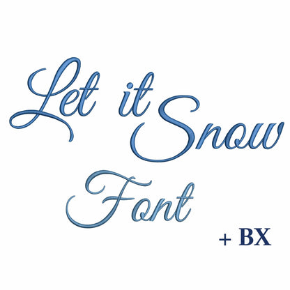Let it snow - Embroidery font