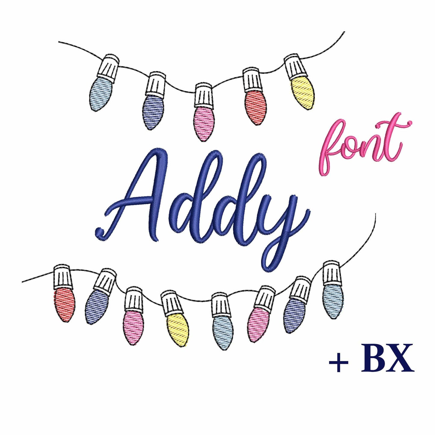 Addy - Christmas embroidery font