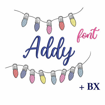 Addy - Christmas embroidery font