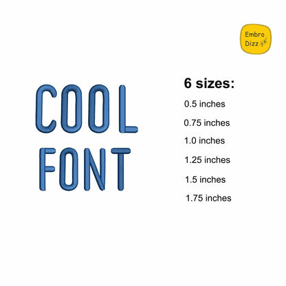 Cool - Mini embroidery font