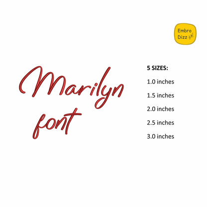 Marilyn - Embroidery font