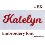 Katelyn - Embroidery font