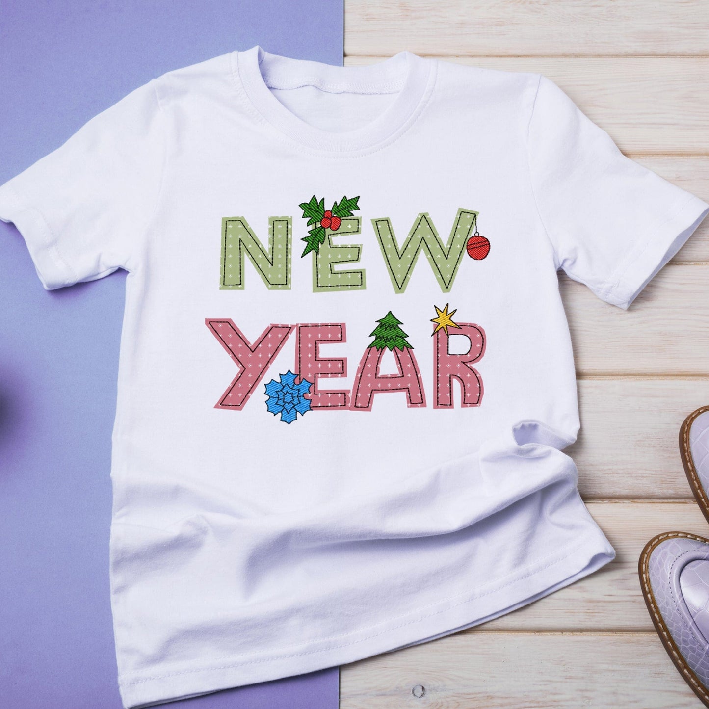 New Year - Applique embroidery design