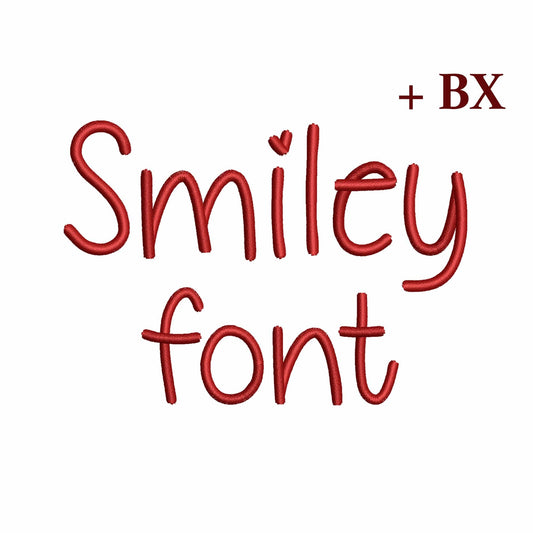 Smiley - Cute embroidery font
