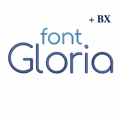 Gloria - Block embroidery font