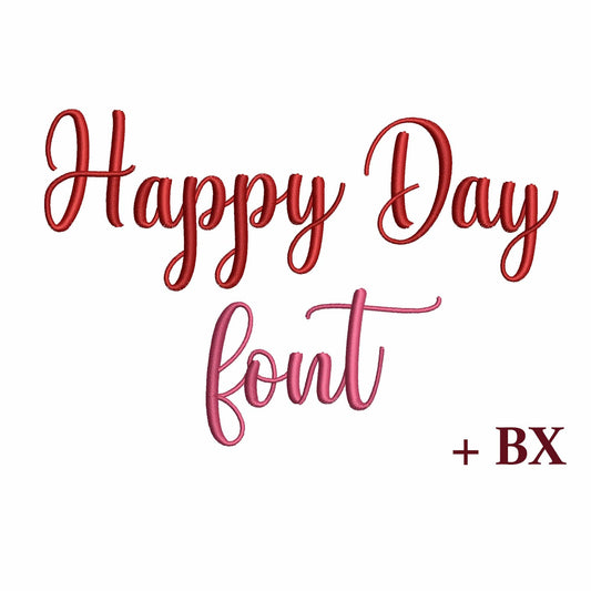 Happy Day - Embroidery font
