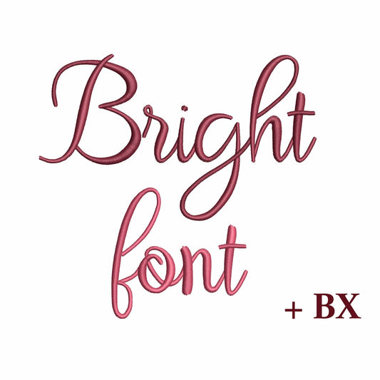 Bright - Embroidery font