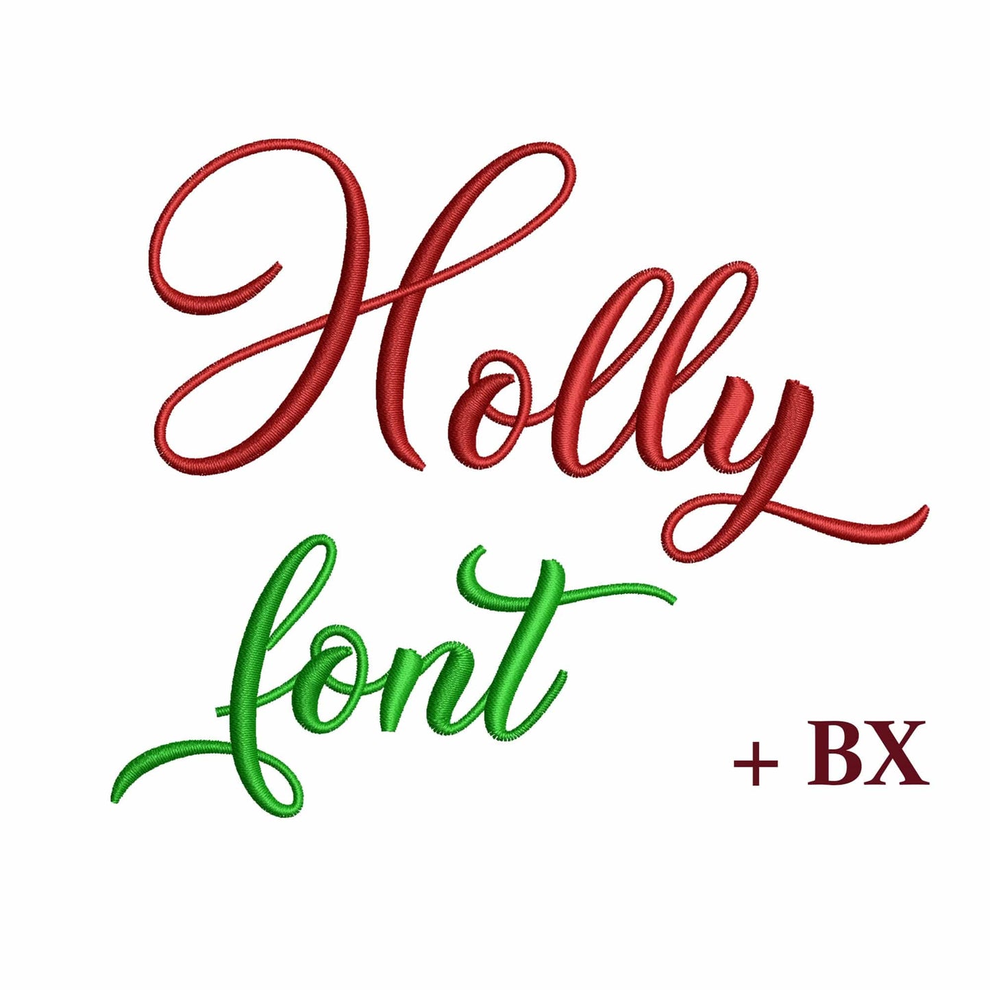 Holly - Сursive embroidery font