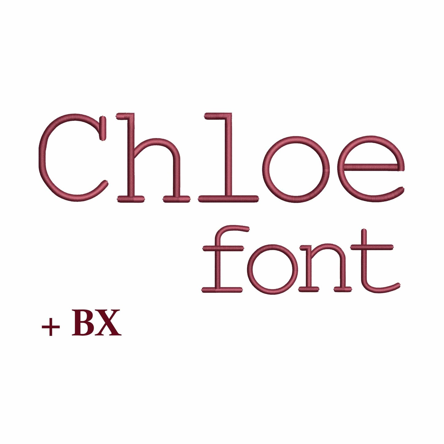 Chloe - Serif Block embroidery font
