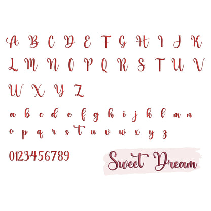 10 Script embroidery fonts bundle