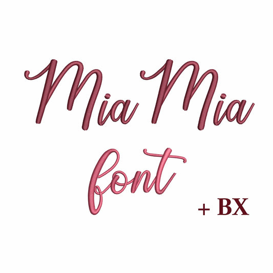 Mia Mia - Embroidery font