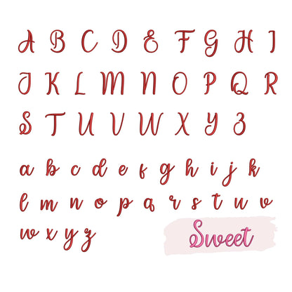 Sweet - Embroidery font