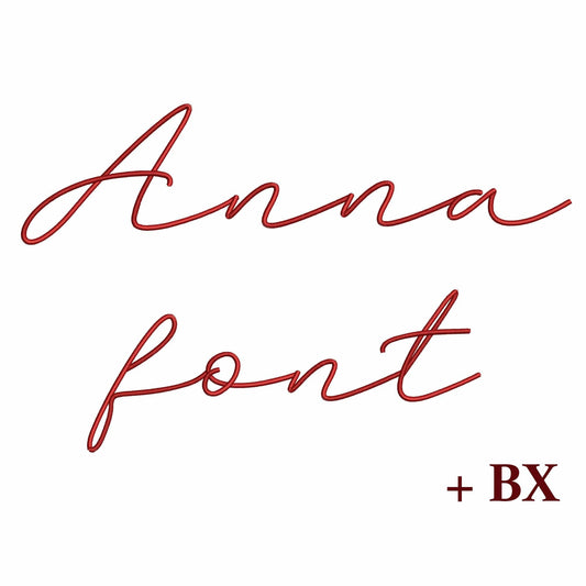 Anna - Embroidery font