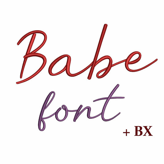 Babe - Embroidery font