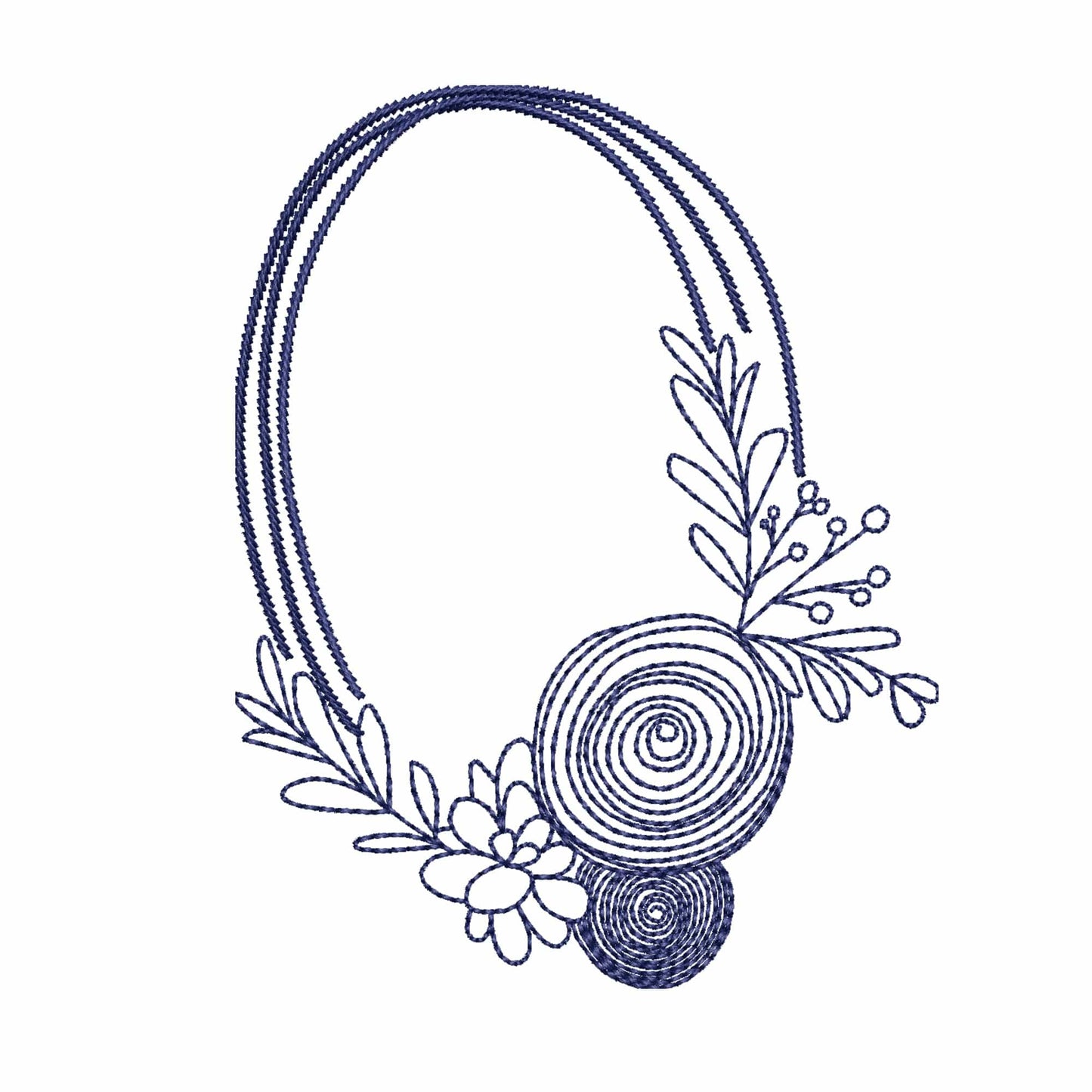 Floral wreath - Embroidery design