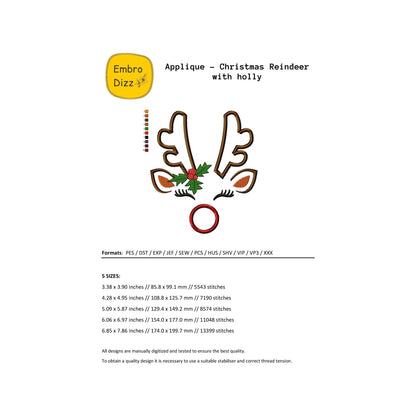 Reindeer - Applique design