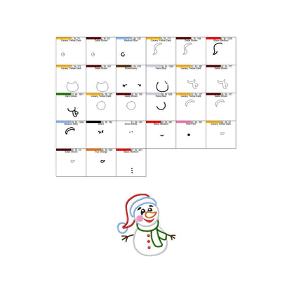 Snowman - Applique embroidery design