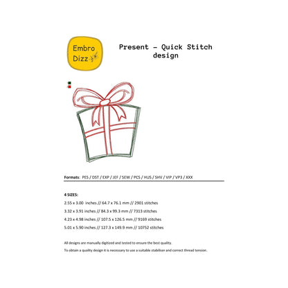 Present - Embroidery design