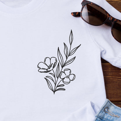 8 Floral embroidery designs bundle