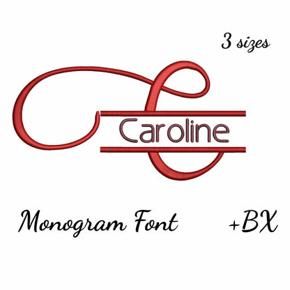 Angy - Split Embroidery font