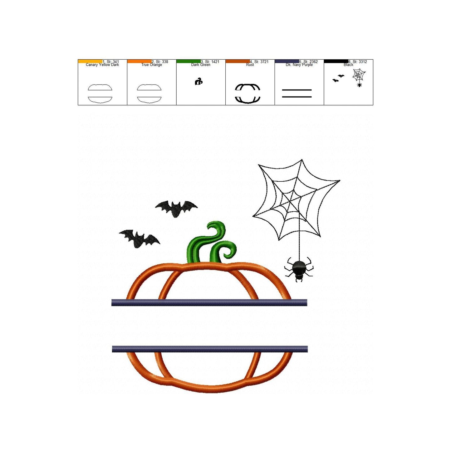Pumpkin - Applique embroidery design