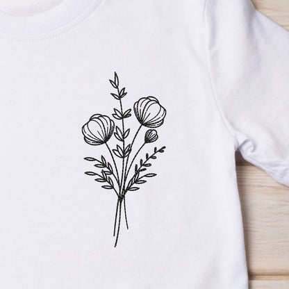 8 Floral embroidery designs bundle