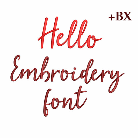 Hello - Embroidery font
