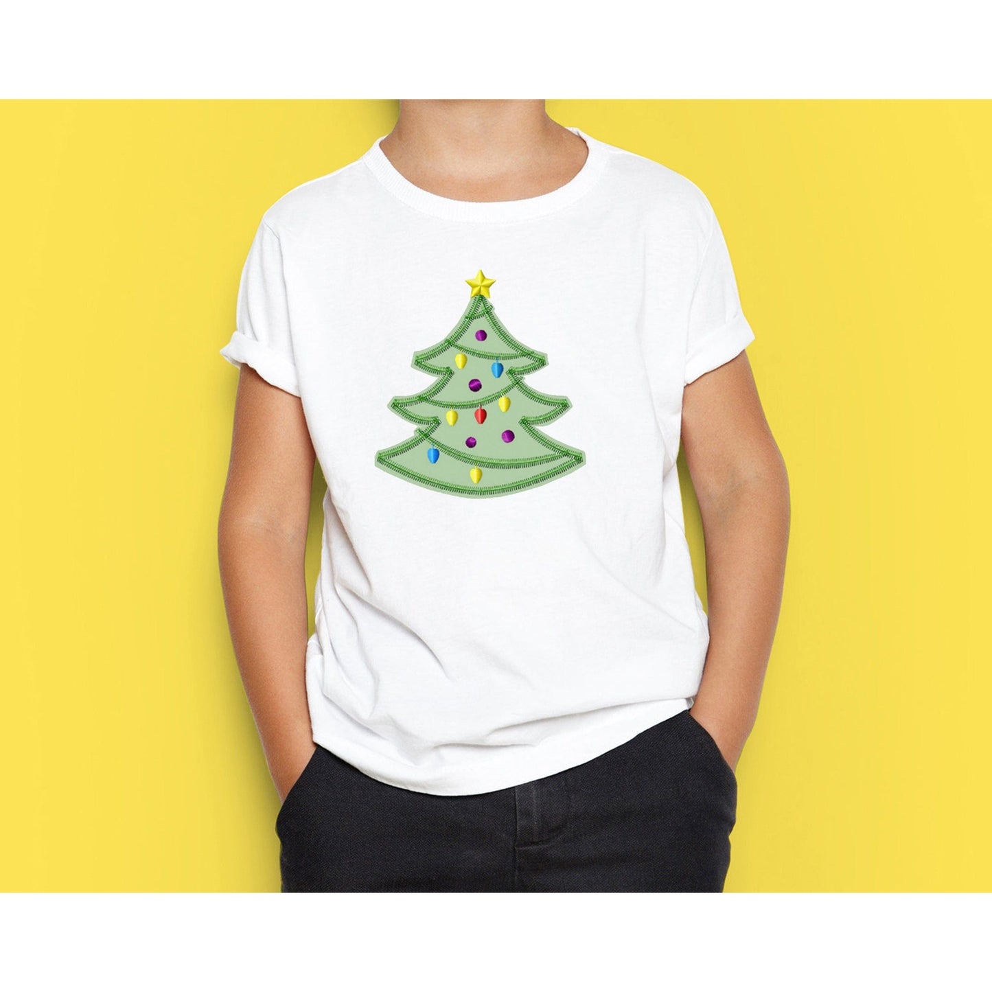 Tree Zig Zag - Applique embroidery design