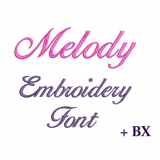 Melody - Embroidery font