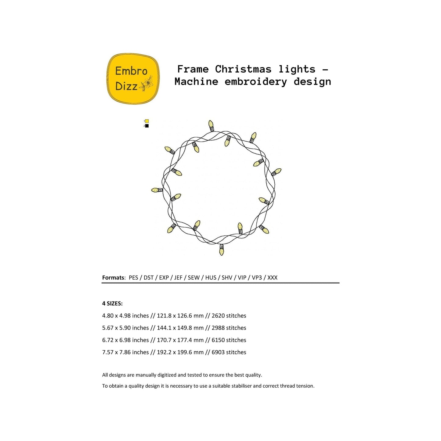 Wreath - Embroidery design