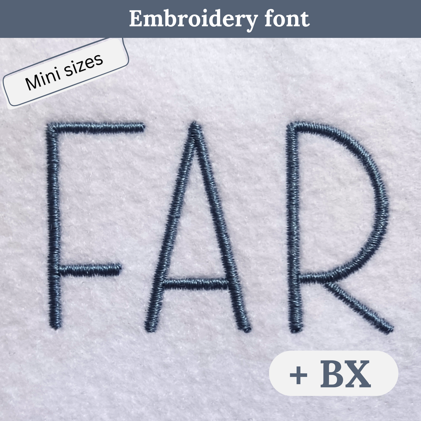Farmhouse - Mini embroidery font