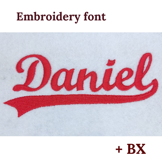 Baseball - Embroidery font