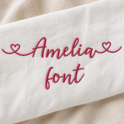 Amelia - Embroidery font