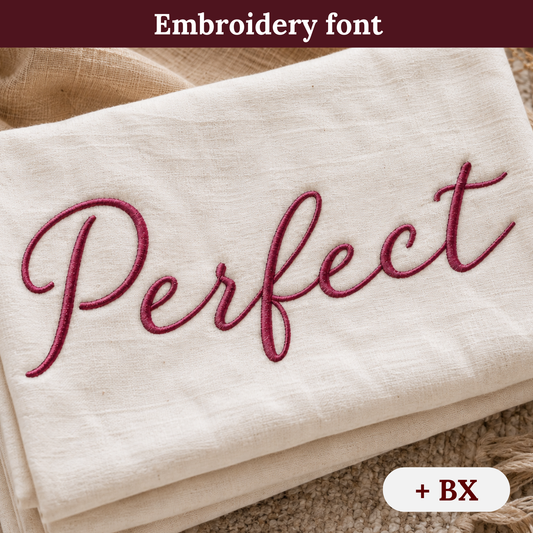 Perfect - Embroidery font