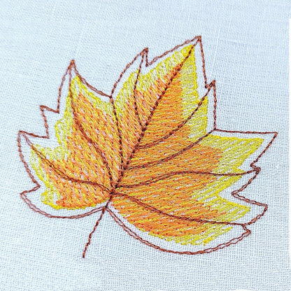 Autumn leaf - Embroidery design