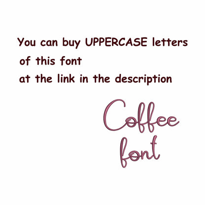 Coffee with tails - Embroidery font