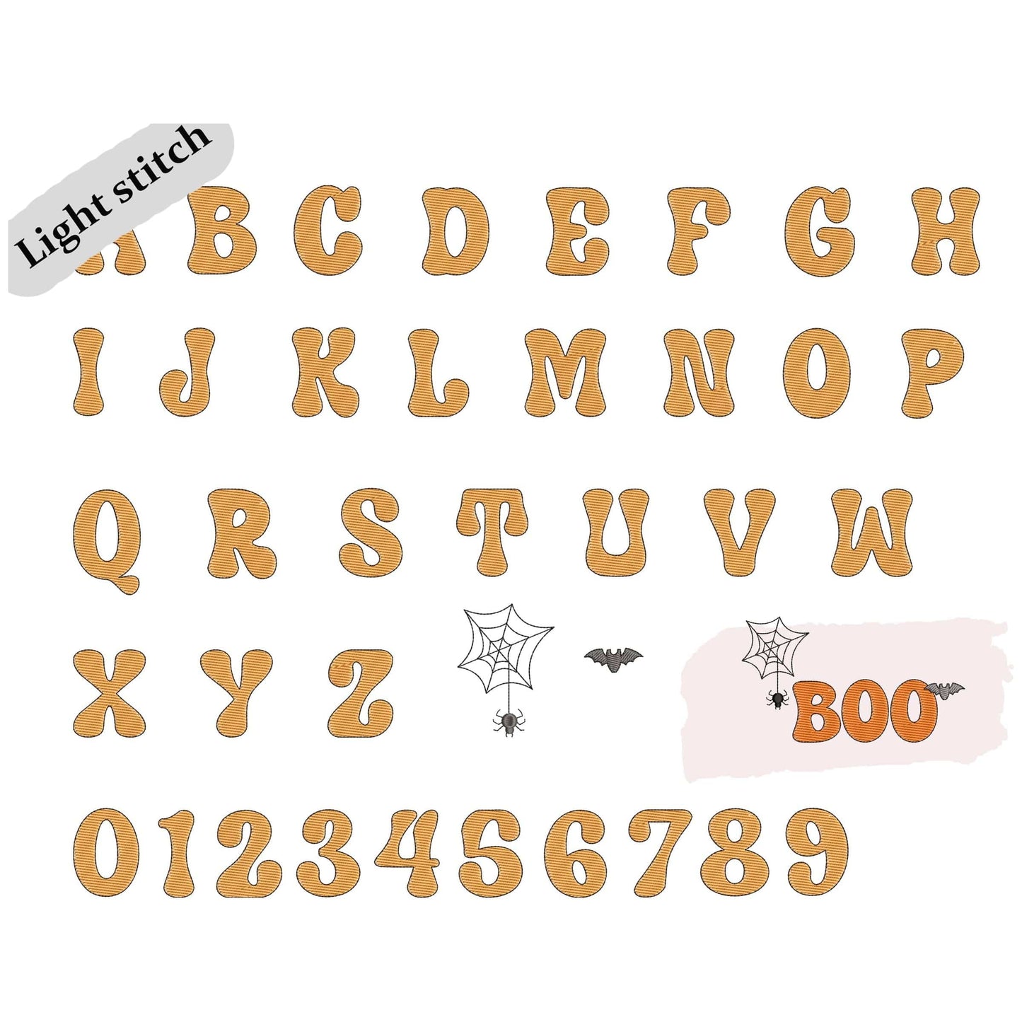 7 Halloween embroidery fonts bundle