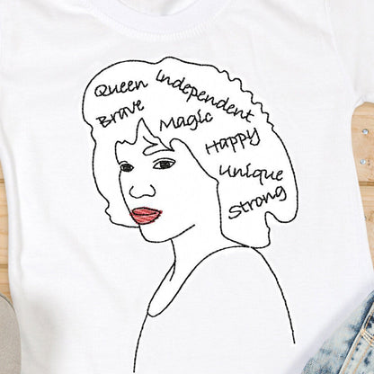 Afro woman - Embroidery design