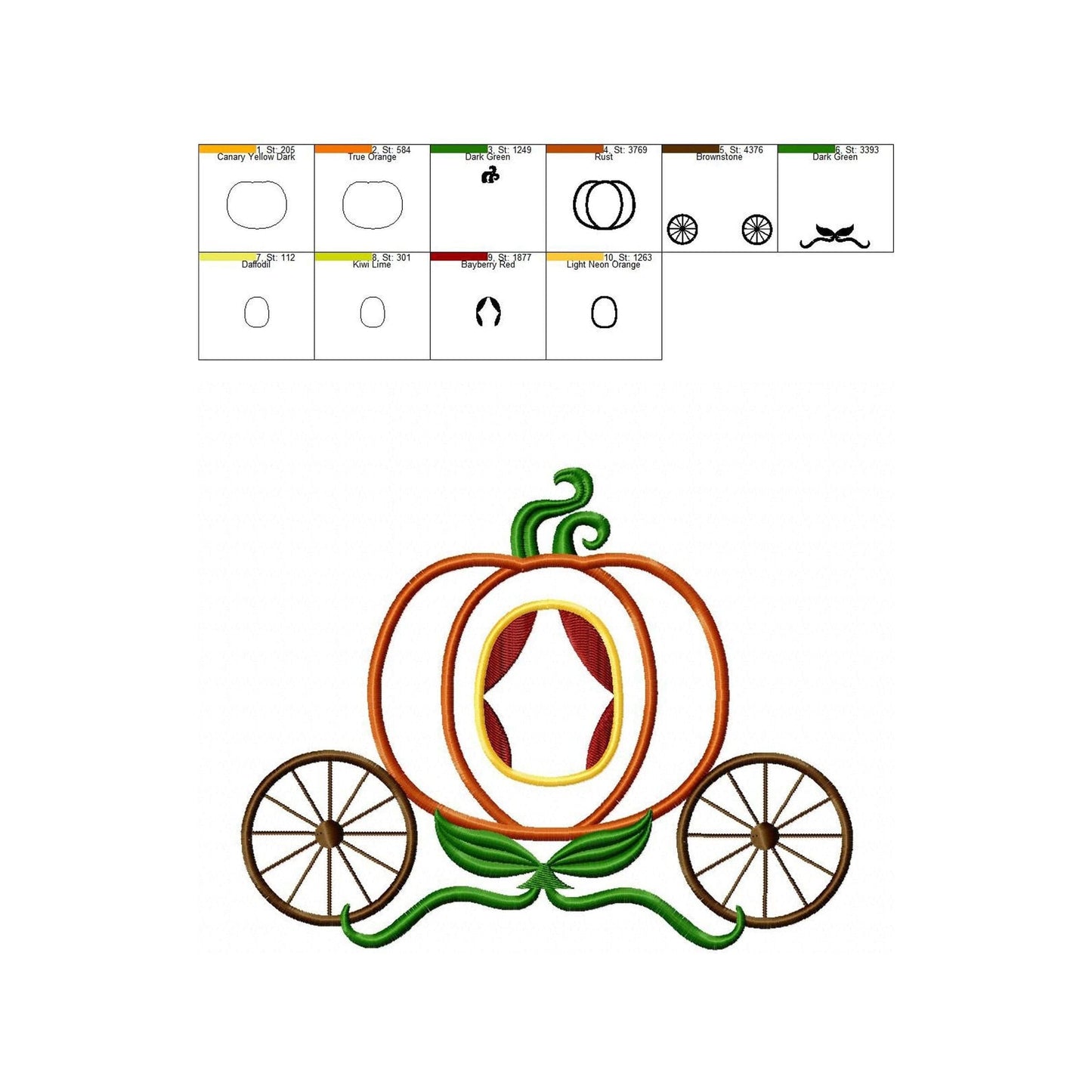 Pumpkin - Applique embroidery design