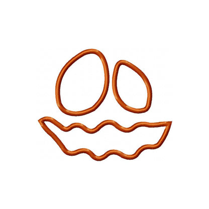 Pumpkin face - Applique design