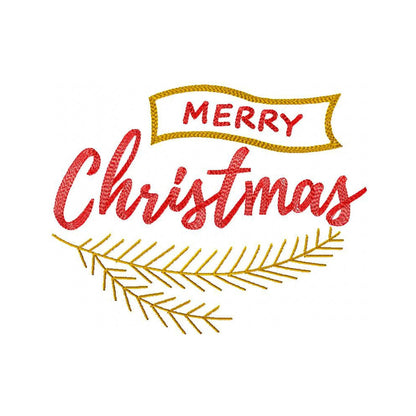 Merry Christmas - Embroidery design