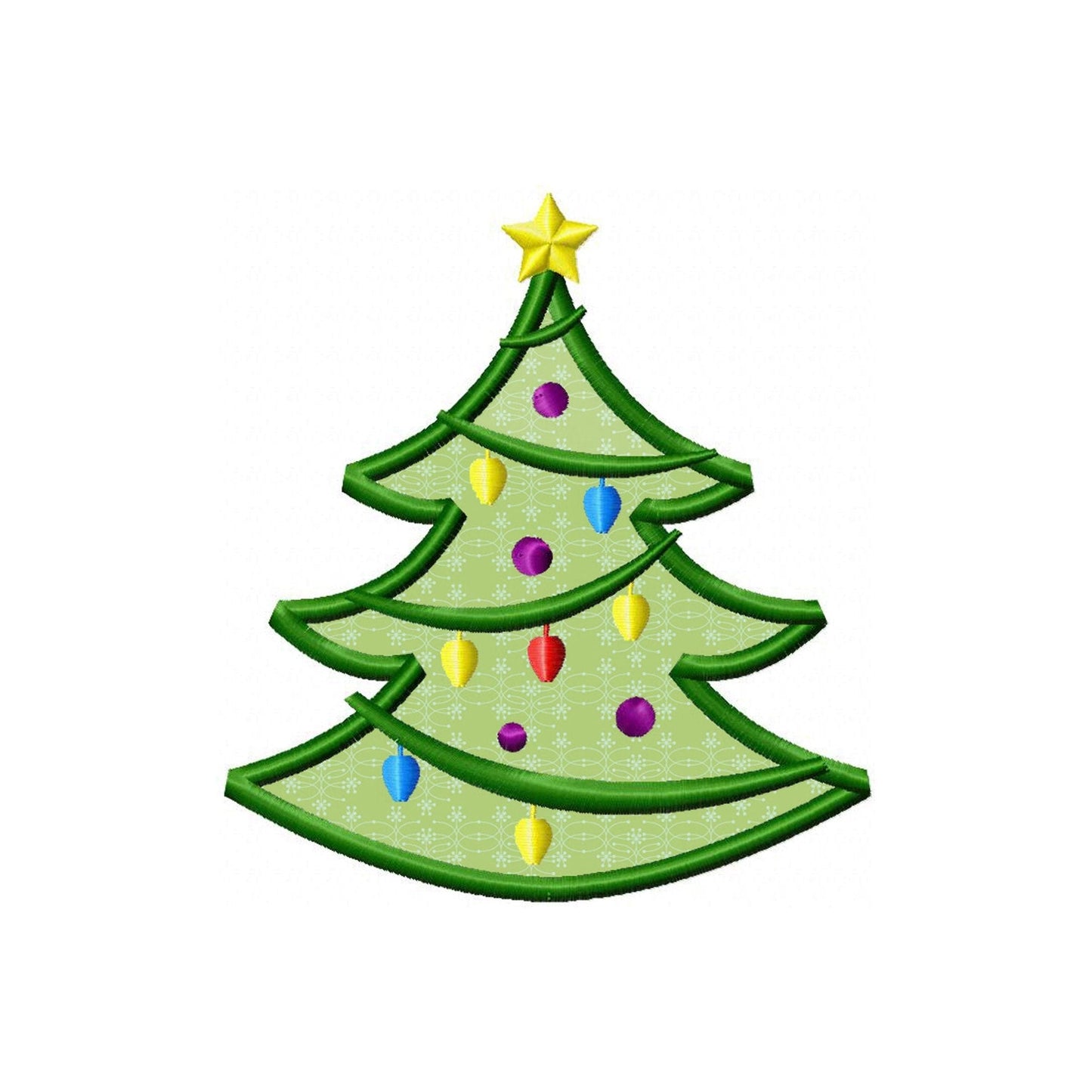 Christmas tree - Applique embroidery