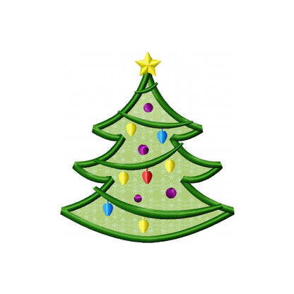 Christmas tree - Applique embroidery