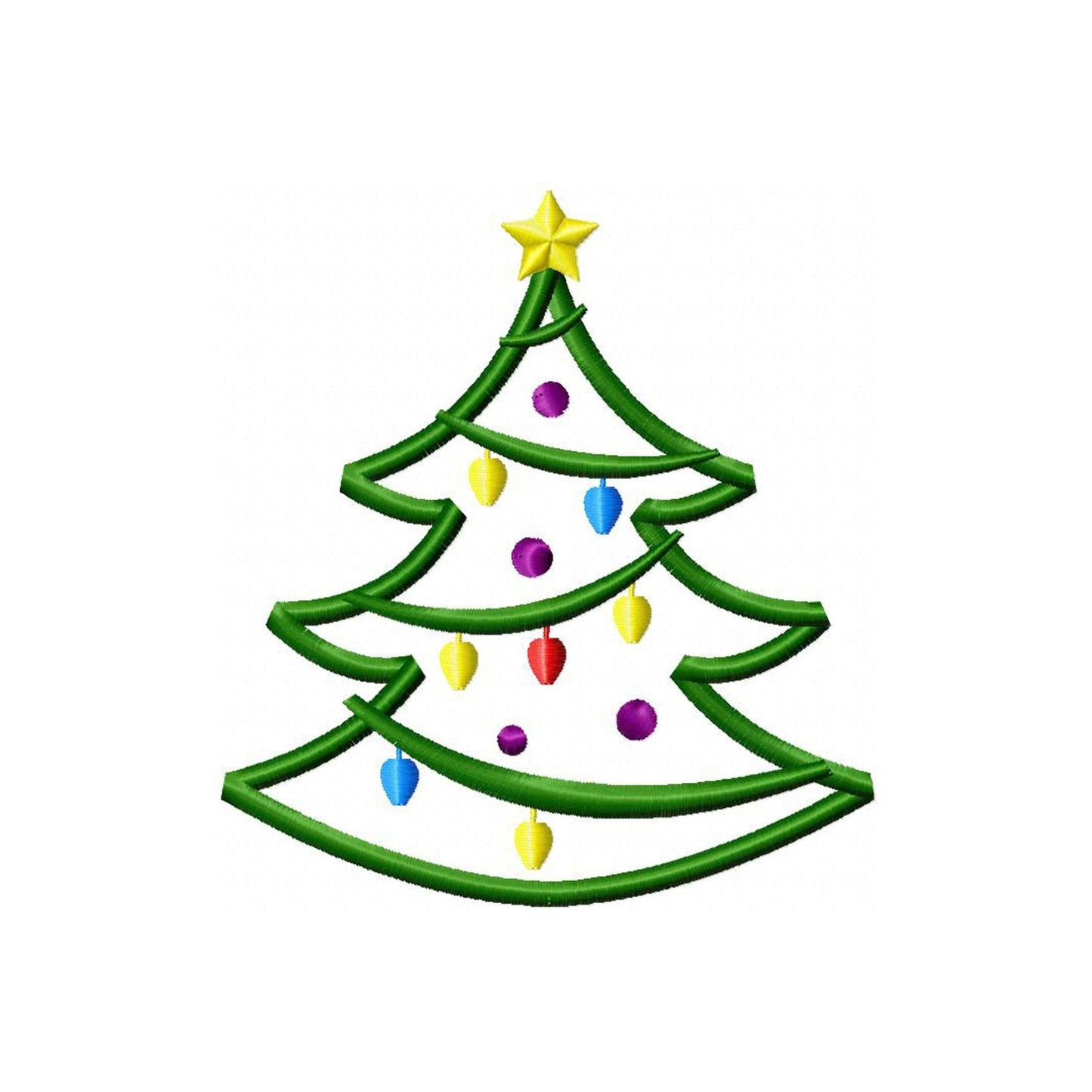 Christmas tree - Applique embroidery