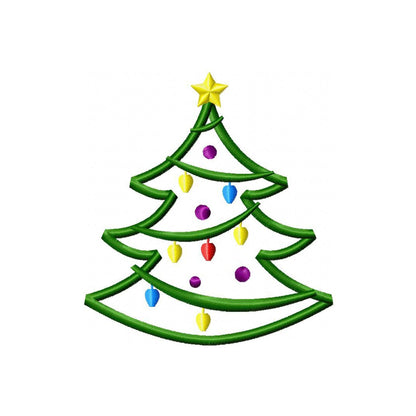 Christmas tree - Applique embroidery