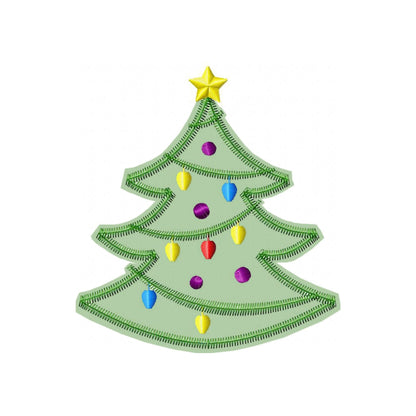 Tree Zig Zag - Applique embroidery design