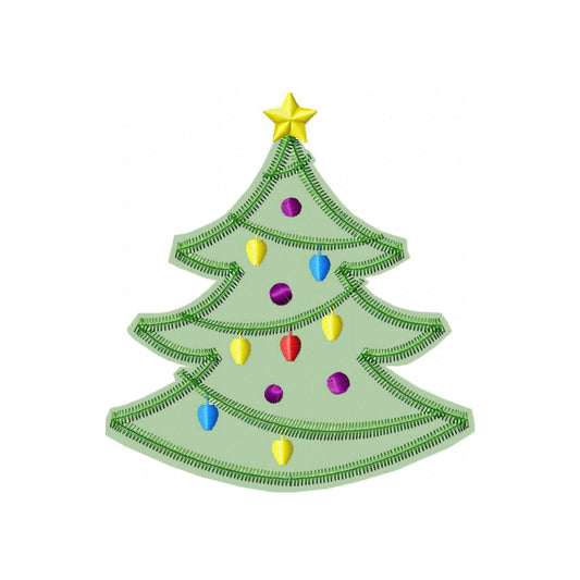 Tree Zig Zag - Applique embroidery design