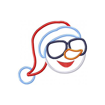 Snowman - Applique embroidery design